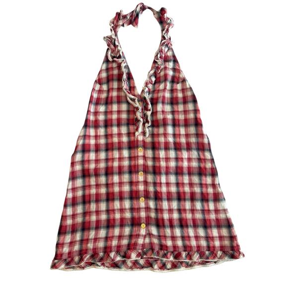 JUICY COUTURE BEACH PLAID DRESS SIZE SMALL - Picture 1 of 7